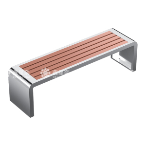 鑫星奈 不锈钢塑木公园椅广场休闲长椅长凳 1.5米