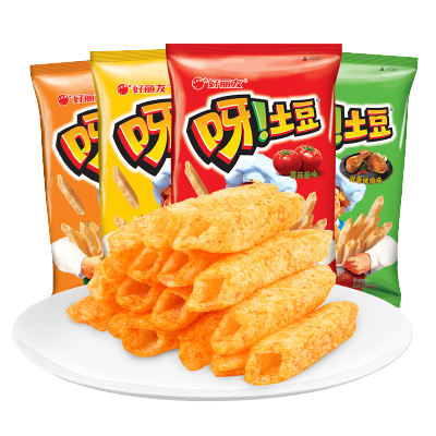好丽友呀土豆混合味40g*3袋薯条休闲食品小吃解馋小零食