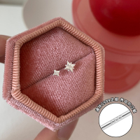 纯银不对称星芒耳钉小众独特2025新款简约时尚高级耳骨钉耳饰送女朋友老婆情人节七夕生日礼物