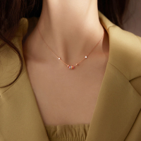 925个性小众设计纯银项链女锁骨链转运珠彩虹圆圈轻奢蛮腰送女朋友老婆情人节七夕生日礼物