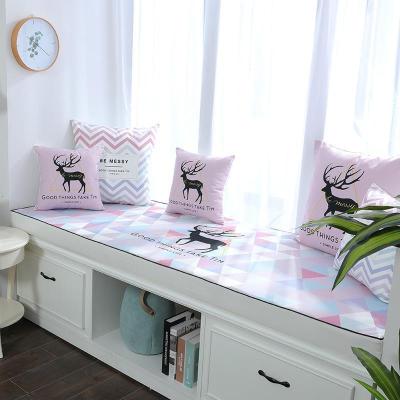 家柏饰(CORATED)鹿粉印花飘窗垫窗台垫定做简约现代沙发垫田园卧室榻榻米阳台鹿粉10cm飘窗垫