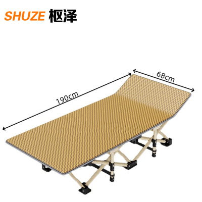 枢泽 折叠收纳床 190cm圆管灰色+单层藤席 张