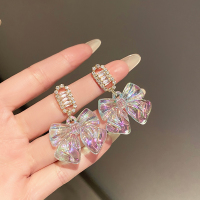 小众设计水晶锆石耳钉2025新款高级感耳环夸张气质百搭耳饰女