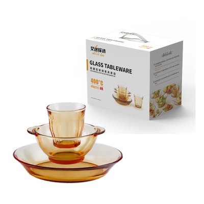 艾逸瑶选铂萃系列高硼硅玻璃餐具3件套CJ-21131