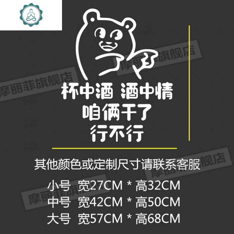 创意烧烤火锅店墙贴纸酒吧餐厅饭店玻璃橱窗布置装饰搞笑文字贴画 封