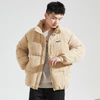 [2.5折价218元]唐狮秋冬季新款灯芯绒棉衣男士立领面包服加厚外套保暖袄子潮