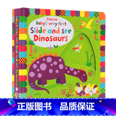 [正版]Usborne 恐龙机关操作书 Baby's Very First Slide and See Dinosau