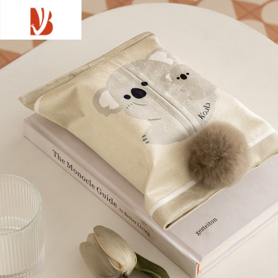 三维工匠乐园纸抽套布艺纸巾盒装饰纸巾套罩子办公室家用客厅车载 考拉