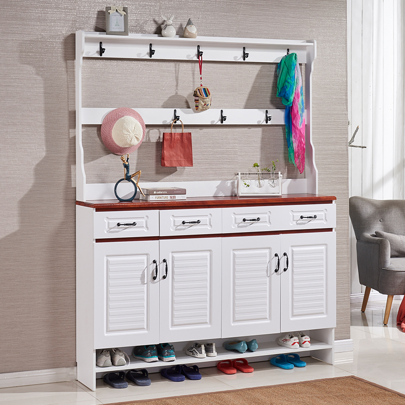 鞋柜简约现代厅柜闪电客大容量储物玄关柜 造型款长160厚34高207红顶