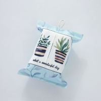 家柏饰(CORATED)北欧棉麻纸巾袋挂式布艺固定居家客厅餐厅纸巾袋汽车车载用纸巾盒 春之时节纸巾盒