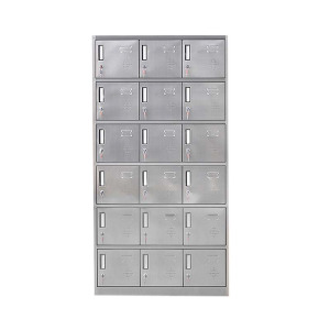 衡臣不锈钢员工储物柜文件柜存放柜子更衣柜存包柜十八更衣柜