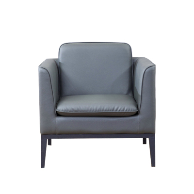 富和美沙发办公沙发接待会客办公室家具办公沙发休闲沙发洽谈沙发148单人位沙发 蓝色