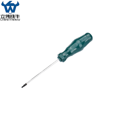立伟铁牛绿胶炳螺丝刀T27米字型/把
