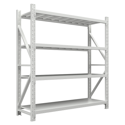 翌嘉 YJ-20024 货架仓储置物架钢制货物储物架每层平均承重300公斤灰白色主架2000*600*2000mm