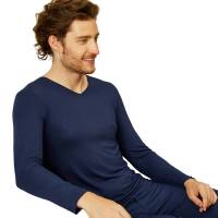 小护士 男士生热炭无痕V领上衣 WRY003/件