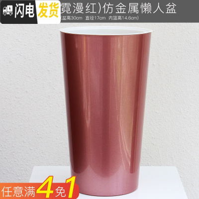 三维工匠懒人绿萝吊兰塑料透明免浇水花盆小绿箩自动吸水大号创意水培花盆 高筒盆A409(玫瑰金) 中等花盆容器