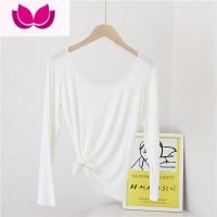 七斓莫代尔打底衫女长袖薄款修身大码显瘦内搭秋衣圆领紧身t恤女