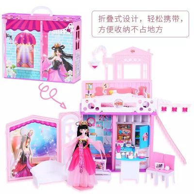 叶罗丽娃娃的房子大别墅正品夜萝莉仙子29cm冰公主娃娃衣橱全套叶罗丽双层大别墅套装叶罗丽29CM娃娃--正版过家家套