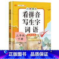 看拼音写生字词语 三年级下 [正版]汉之简看拼音写词语三年级下册 人教版小学3年级下语文同步练习专项训练看字写拼音练习册