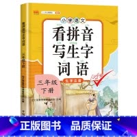 看拼音写生字词语 三年级下 [正版]汉之简看拼音写词语三年级下册 人教版小学3年级下语文同步练习专项训练看字写拼音练习册