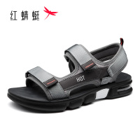 红蜻蜓男鞋男凉鞋夏季韩版潮流时尚透气魔术贴减震气垫凉拖鞋洞洞鞋休闲户外旅游防滑耐磨沙滩鞋男百搭