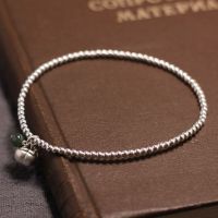 原创设计纯银脚链复古森系银饰个性饰品韩版简约银珠脚饰柿柿如意送女朋友老婆情人节七夕生日礼物