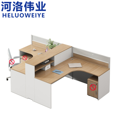 河洛伟业屏风桌双人位张