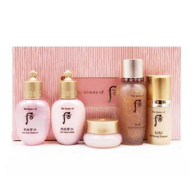 后（WHOO）水妍套盒拱辰享津率享天气丹男士女士水妍套盒中样五件套盒护肤礼盒后水妍中样5件套
