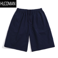 HLCOMAN日系CityBoy藏青色休闲短裤男青少年机能宽松潮牌直筒工装五分裤