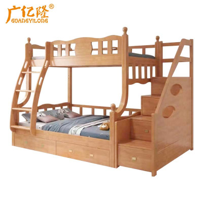 广亿隆床上下双层床高低床带抽屉子母床定制