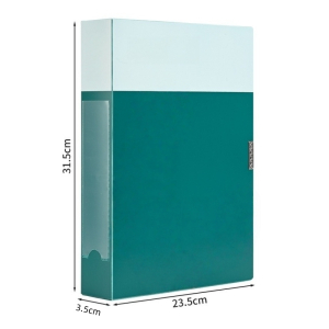 洁能尚 JNS0444 31.5cm*23.5cm*3.5cm 加厚 档案盒 (计价单位:个) 绿色 绿色