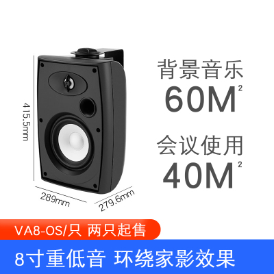 Hivi/惠威VA8-OS定阻壁挂音箱挂壁喇叭广播会议室背景音乐