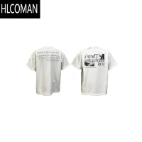 HLCOMAN25SS cleanfit报纸标语印花230g男款宽松小众设计短袖T恤