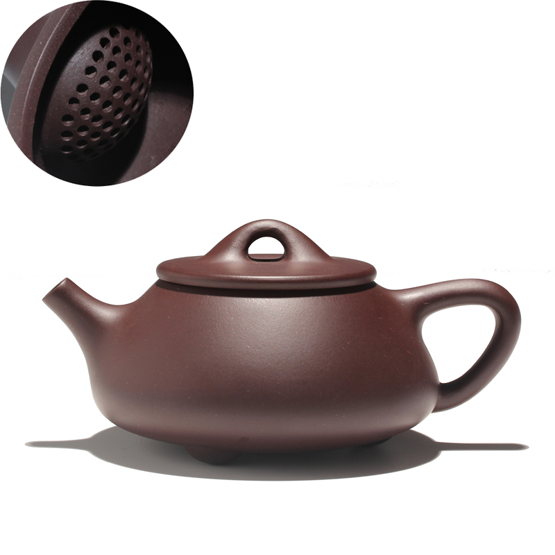 [子冶]景舟石瓢 球孔设计 原矿老紫泥 宜兴紫砂壶 名家 全手工茶具