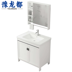 豫龙都洗漱台浴室镜80cm套