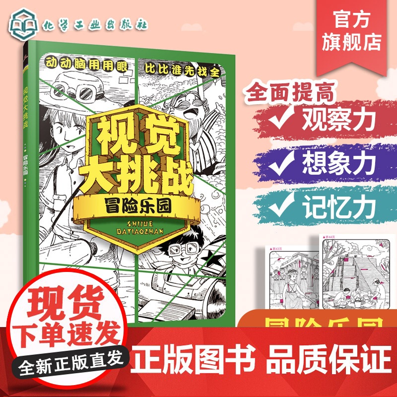 正版 视觉大挑战 冒险乐园 3-10岁儿童视觉挑战益智游戏书 幼儿专注力训练宝宝左右脑开发早教书 学前益智启蒙培养专注力
