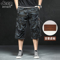 夏新款时尚休闲七分裤男宽松直筒户外大码工装裤潮简约男夏季短裤