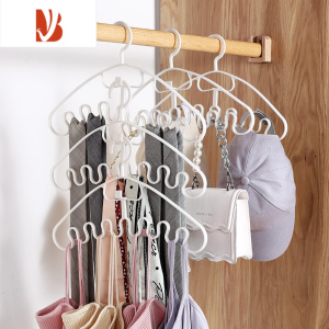三维工匠波浪形吊带衣架宿舍防滑挂衣架多背心内衣收纳挂架 白色