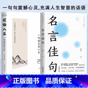 [全2册]名言佳句+感悟人生 [正版]名言佳句格言警句谚语歇后语名人名言经典语录励志格言警句国学经典书籍 高中作文写作指