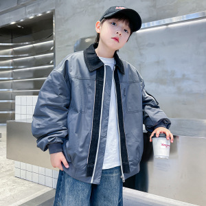 儿童装男童外套春秋款2026新款春季休闲青少年男孩春装酷帅衣服潮