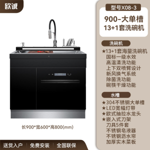 900大单槽+灯带+13套洗碗机(X08-3)
