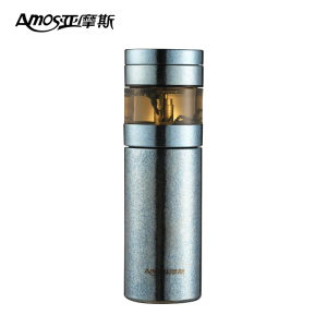 [礼品专供]亚摩斯(AMOS)纯钛随行杯茶水分离泡茶杯轻盈便携户外出差旅行杯AS-CSF480B(Ti)