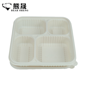 熊晟 玉米淀粉可降解一次性餐盒 1300ml 200个/箱