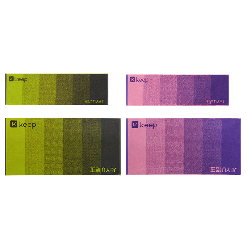 洁玉 KEEP联名款-进阶时刻7A级抗菌纯棉运动巾1条+浴巾1条 J5906Y+J5906B 绝绝紫