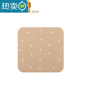 敬平空气炸锅专用硅油纸烤箱烘焙烧烤油炸食物吸油纸圆形蒸笼纸 方形有孔1包烘焙纸