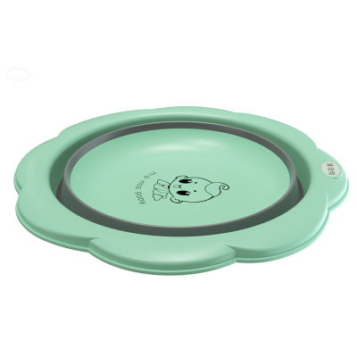 初生婴儿童用品可折叠洗脸盆洗屁股卡通家宝宝小盆子1个2装3