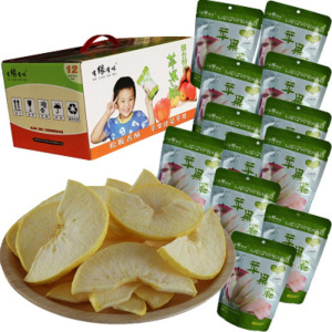 有缘有味苹果脆礼盒(20g*12袋)烟台特产老幼休闲零食酸甜可口苹果干果蔬脆 非膨化食品