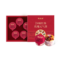 固本堂二十四味红参玫瑰元气茶84克