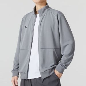 安德玛(Under Armour)运动外套男夹克新款针织运动训练跑步健身休闲外套25600403-400 ZP