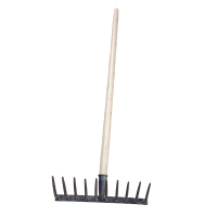 松丰 种菜种花草松土耙10齿铁耙带木柄 125cm*36cm*14cm 把